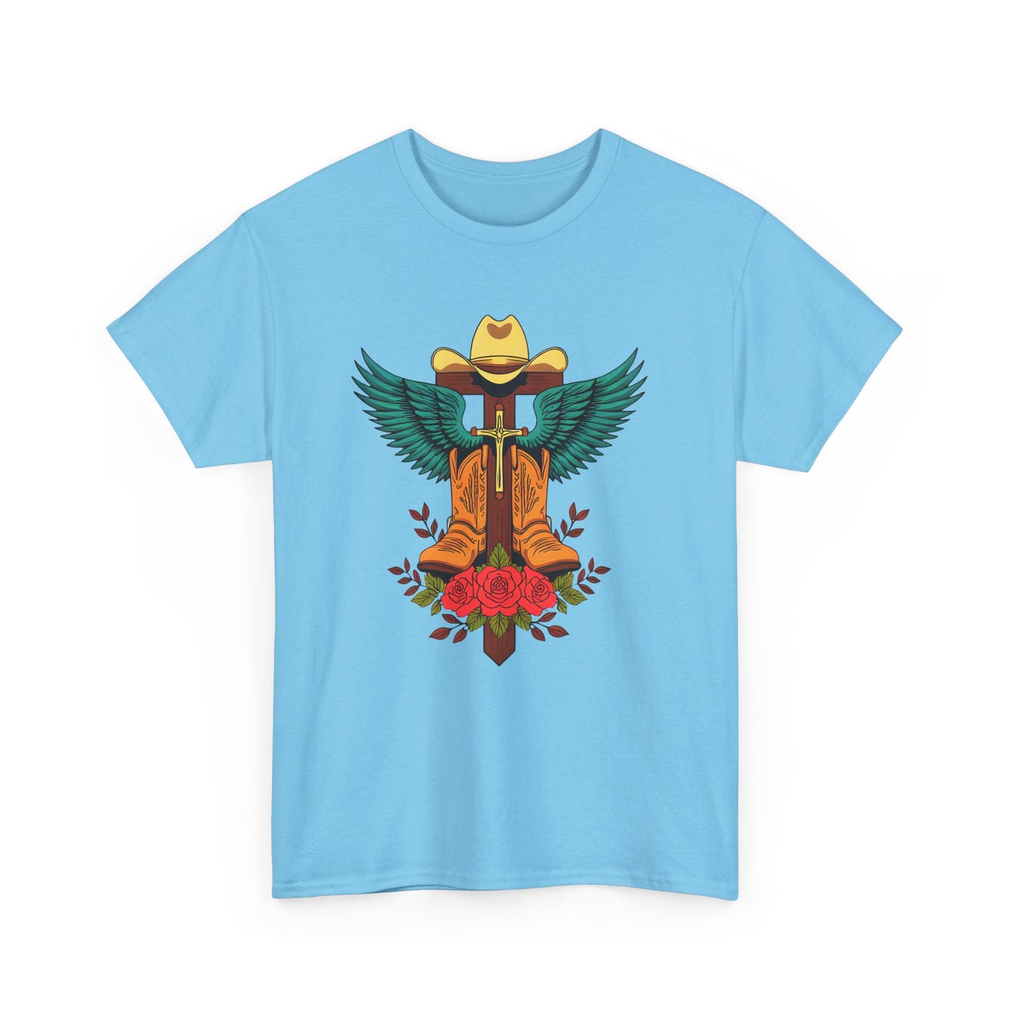 Cowboy Angel Shirt – Western Wings and Roses Tee