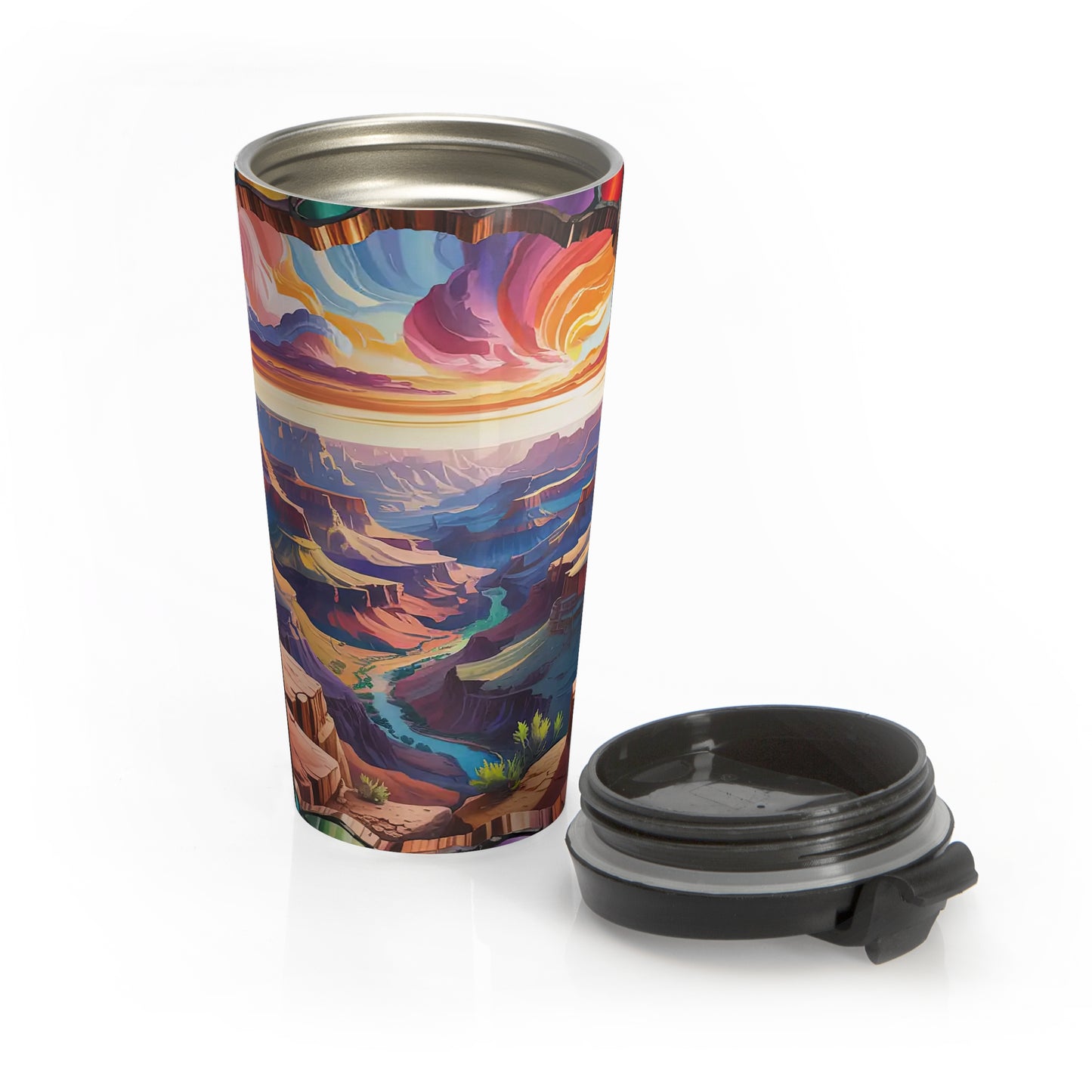 Stained Glass Canyon Mug – 15oz Stainless Steel Travel Cup