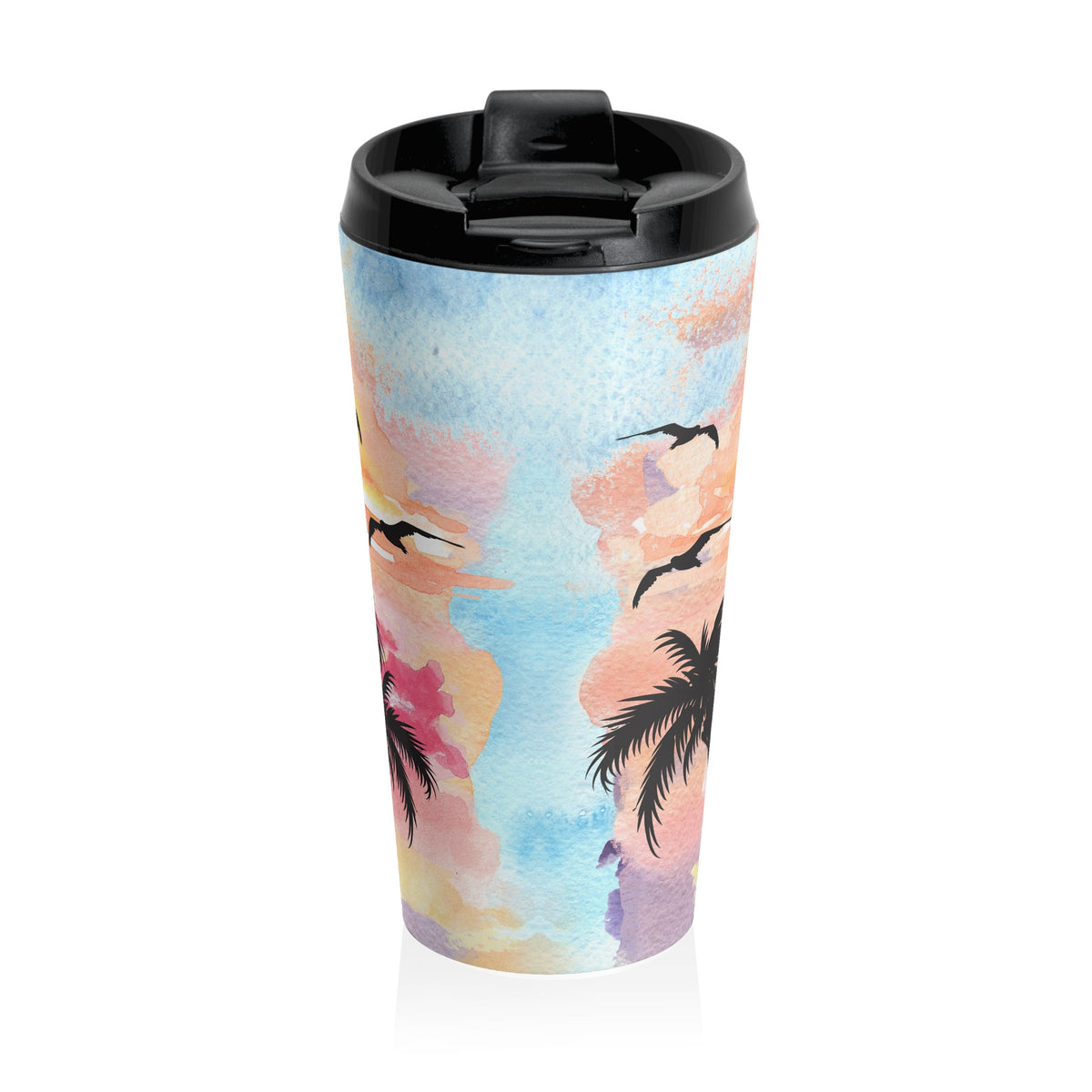 Tropical Sunset Stainless Steel Travel Mug