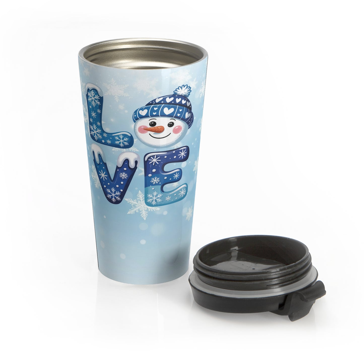 Snowman Love Travel Mug