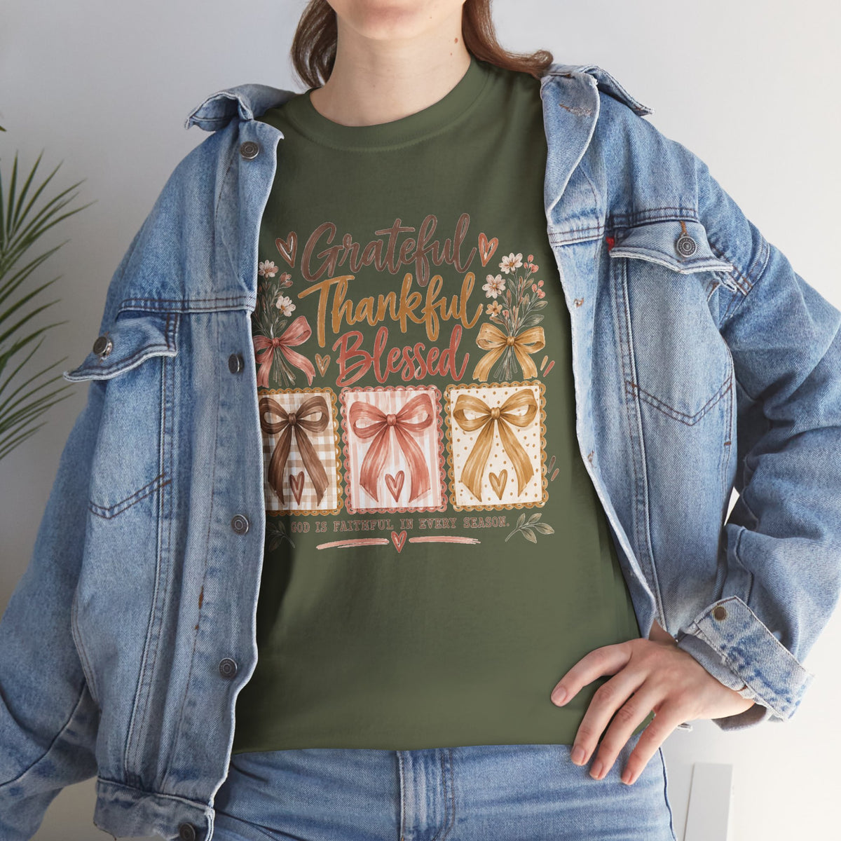 Grateful Thankful Blessed Christian T-Shirt