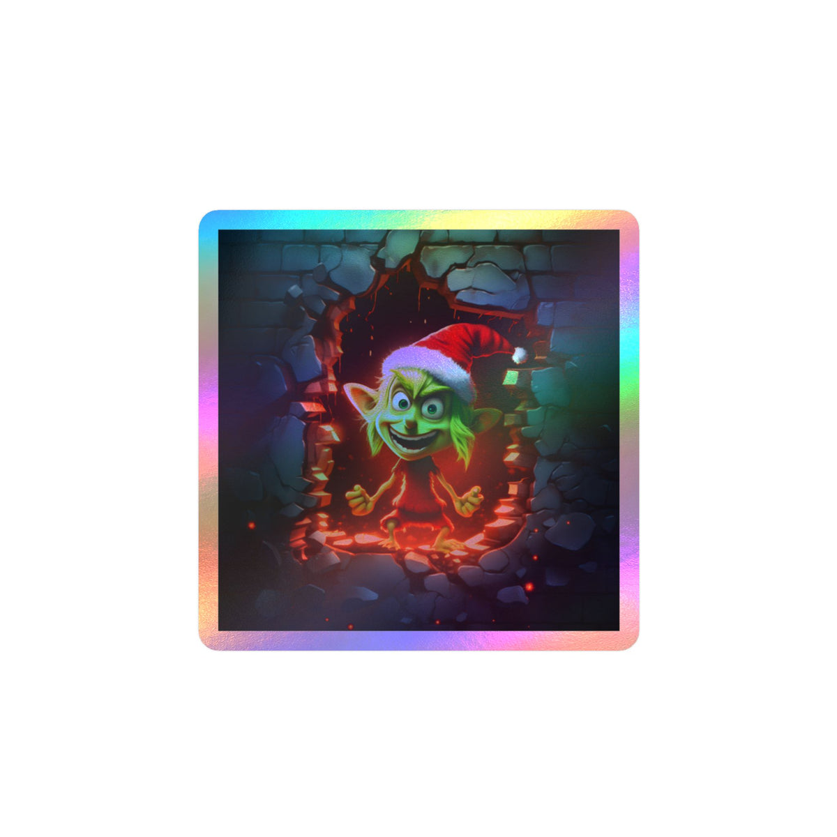 Christmas Wall Goblin Kiss-Cut Vinyl Sticker