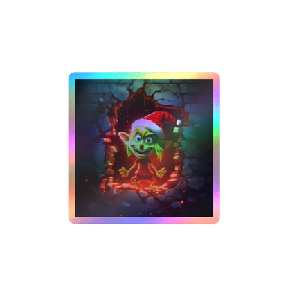 Christmas Wall Goblin Kiss-Cut Vinyl Sticker