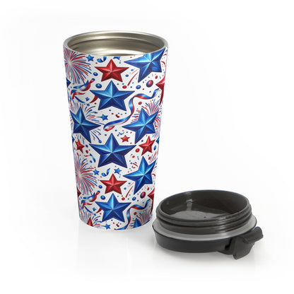 Stars, Stripes & Fireworks Stainless Steel Travel Mug