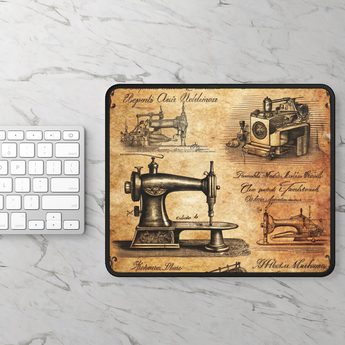 Vintage Victorian Collage Mouse Pad