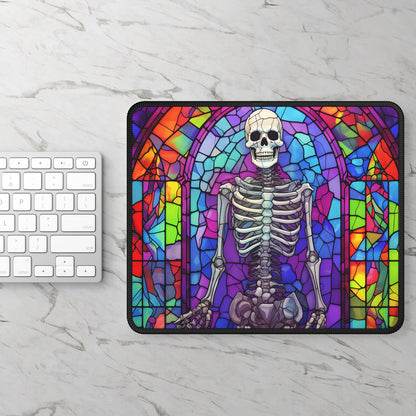 Stained Glass Skeleton Mouse Pad