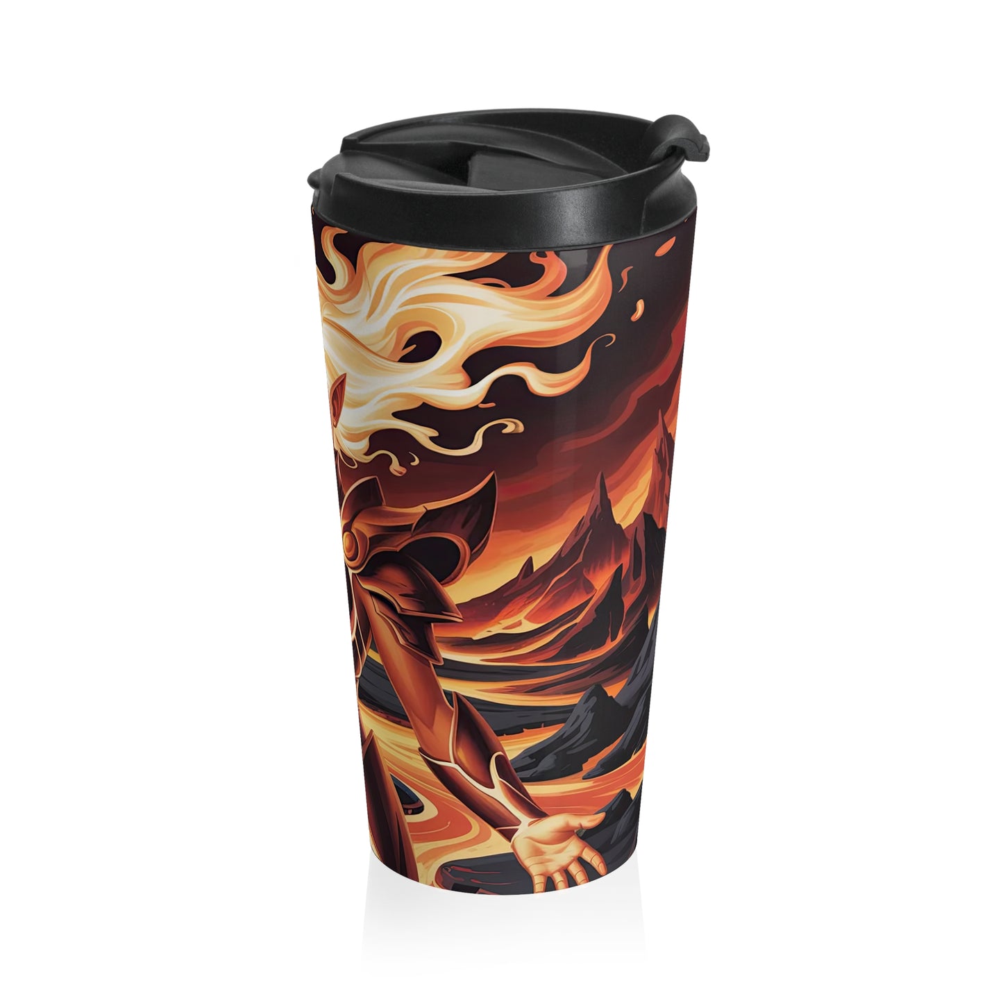 Flameborn Fire Mage Stainless Steel Travel Mug (15oz)
