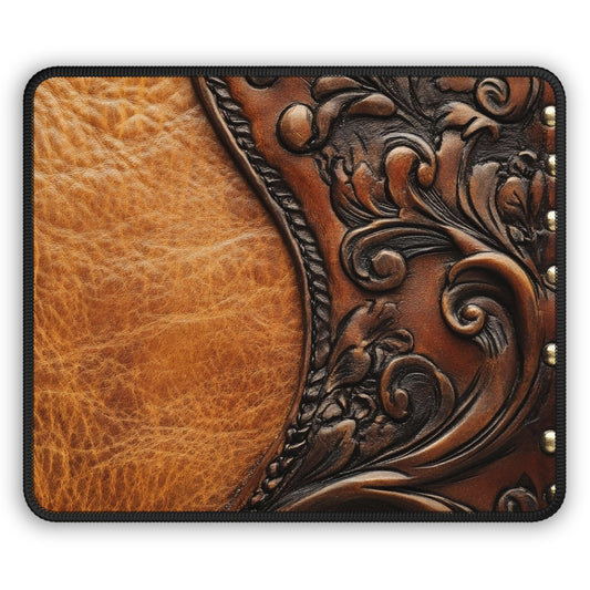 Tooled Leather Western Mouse Pad