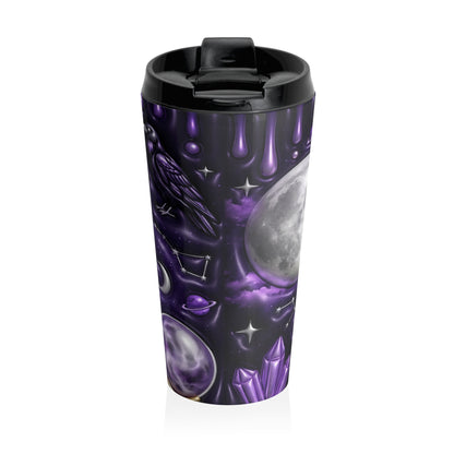Moon Child Born Under the Moon Purple Stainless Steel Travel Mug
