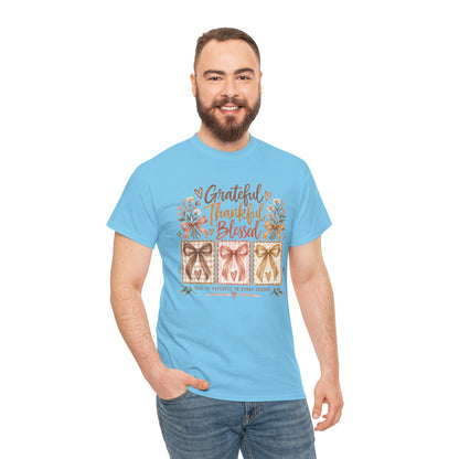 Grateful Thankful Blessed Christian T-Shirt