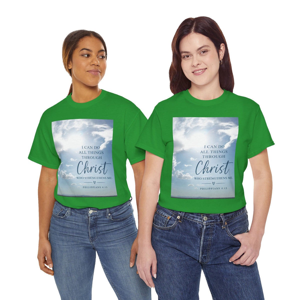 Through Christ Philippians 4:13 Christian T-Shirt