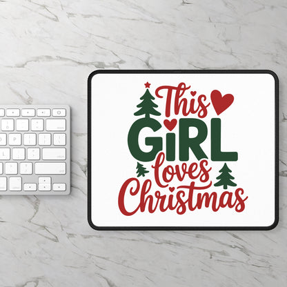 This Girl Loves Christmas Mouse Pad