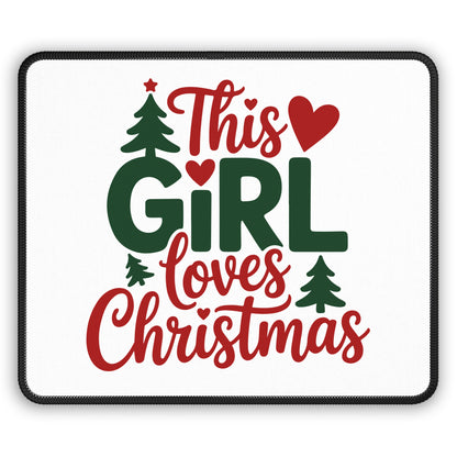 This Girl Loves Christmas Mouse Pad
