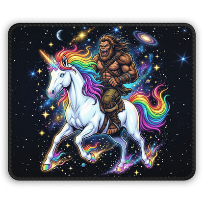 Bigfoot Riding a Unicorn Mouse Pad