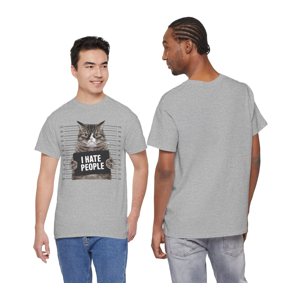 I Hate People Cat Mugshot T-Shirt