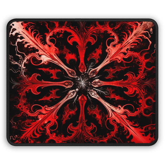 Infernal Bloom Gaming Mouse Pad – 9x7 Neoprene Desk Mat for Gamers and Dark Art Lovers 🔥💀🌹