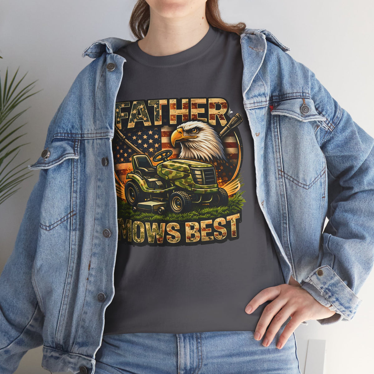 Father Mows Best Lawn Mower T-Shirt
