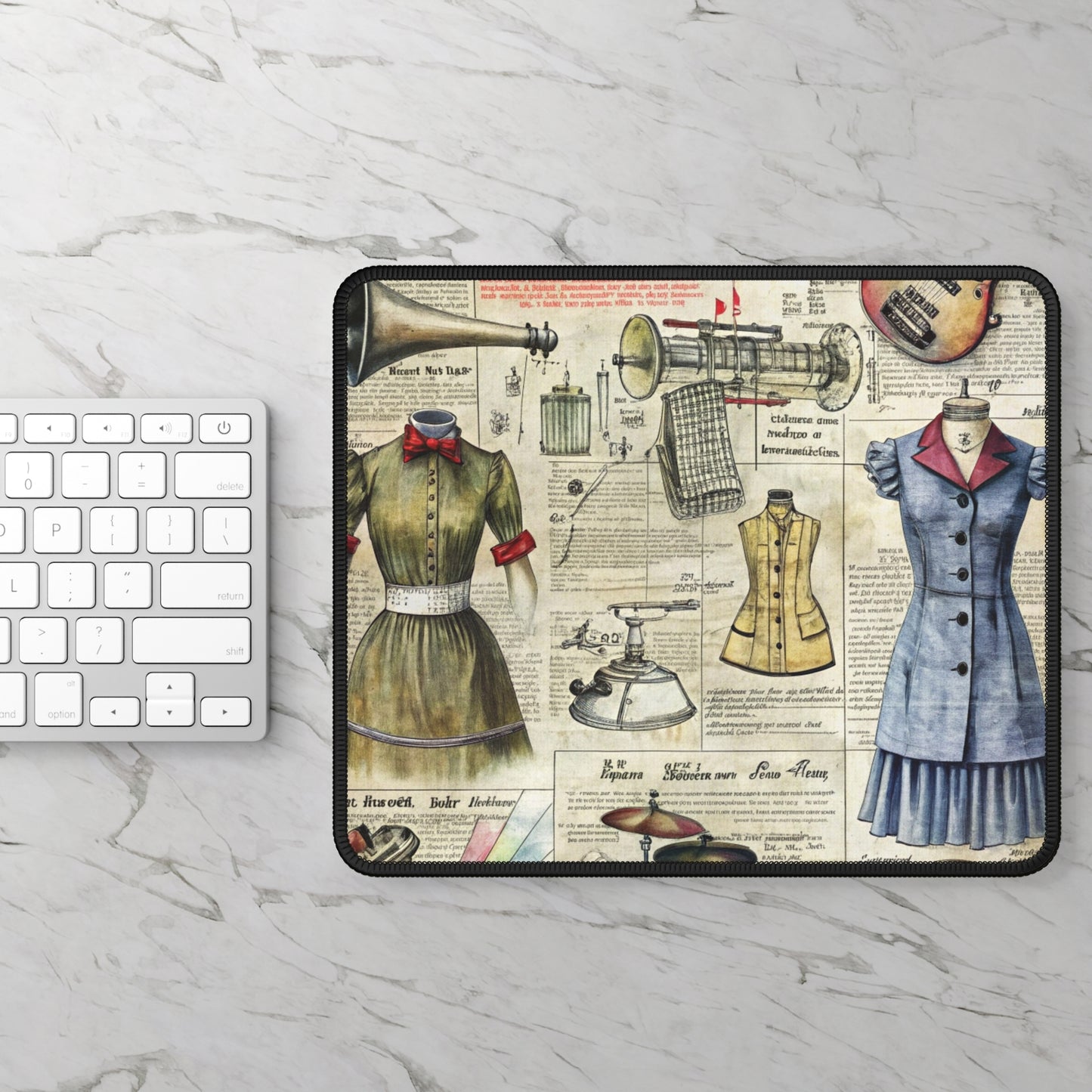 Vintage Victorian Collage Mouse Pad