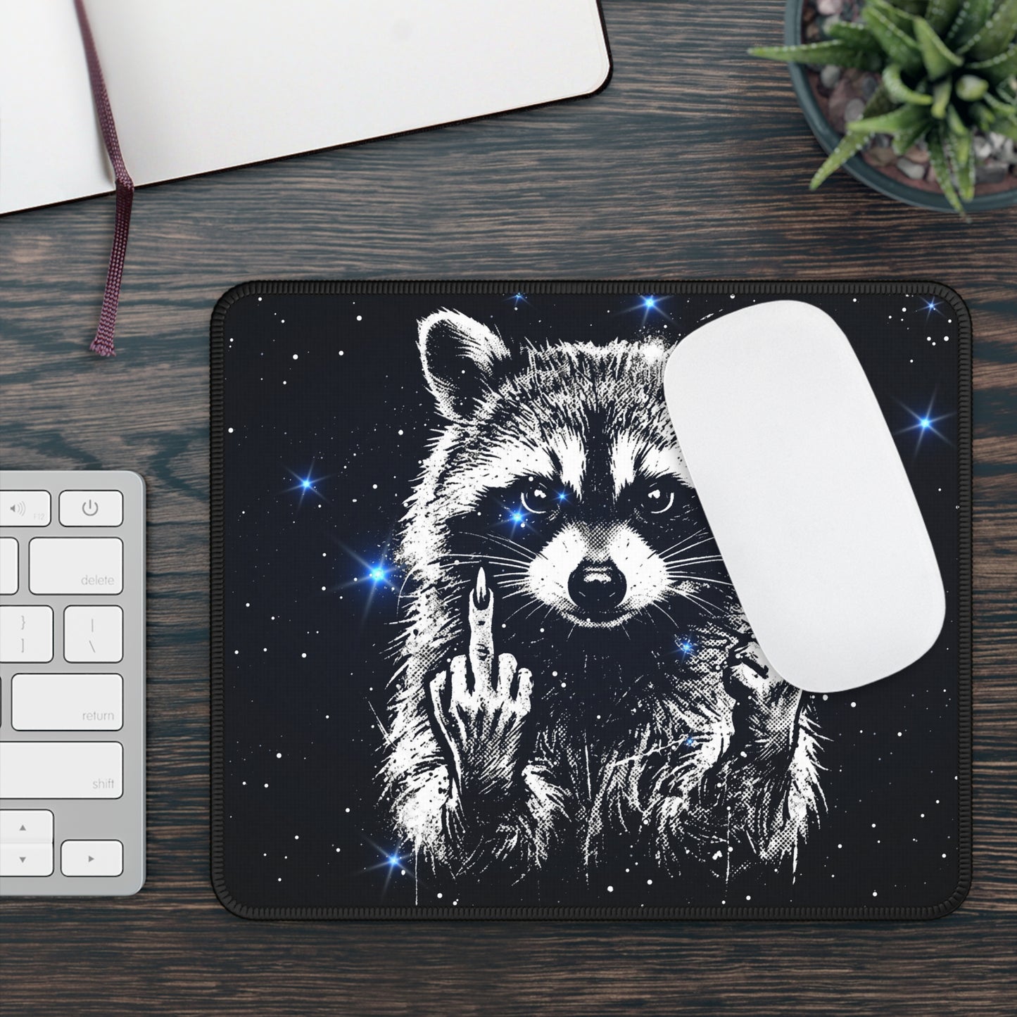 Zero Fluffs Given Raccoon Mouse Pad