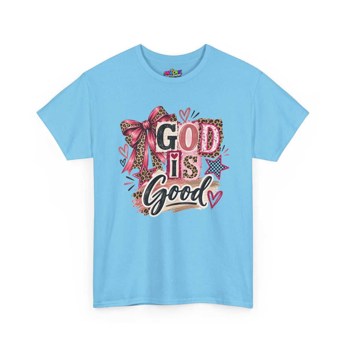 God Is Good Leopard Bow Christian T-Shirt