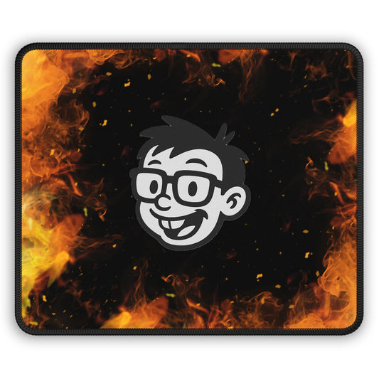 Flame Geek Icon Mouse Pad