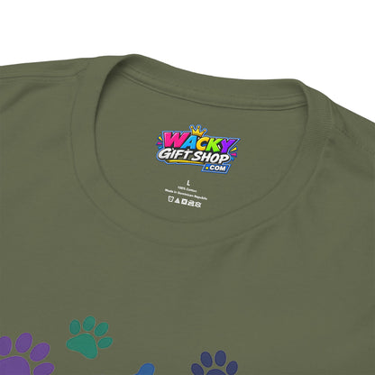 Dog Mom Rainbow Paw Print T-Shirt