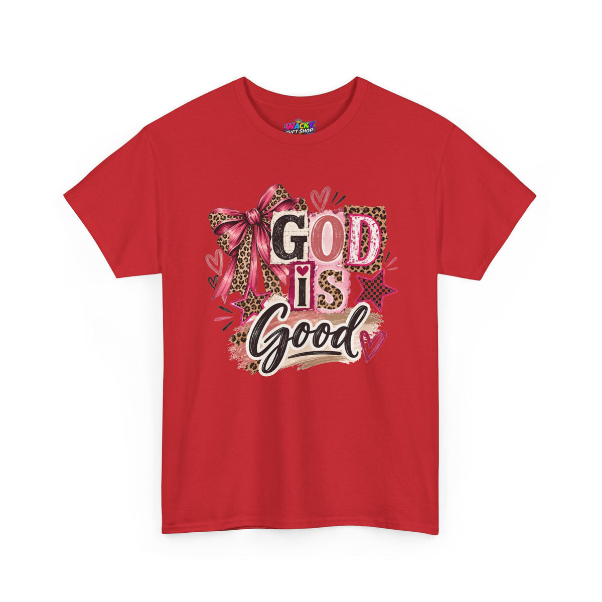God Is Good Leopard Bow Christian T-Shirt