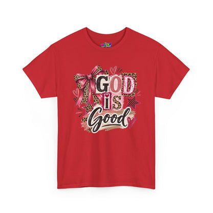 God Is Good Leopard Bow Christian T-Shirt