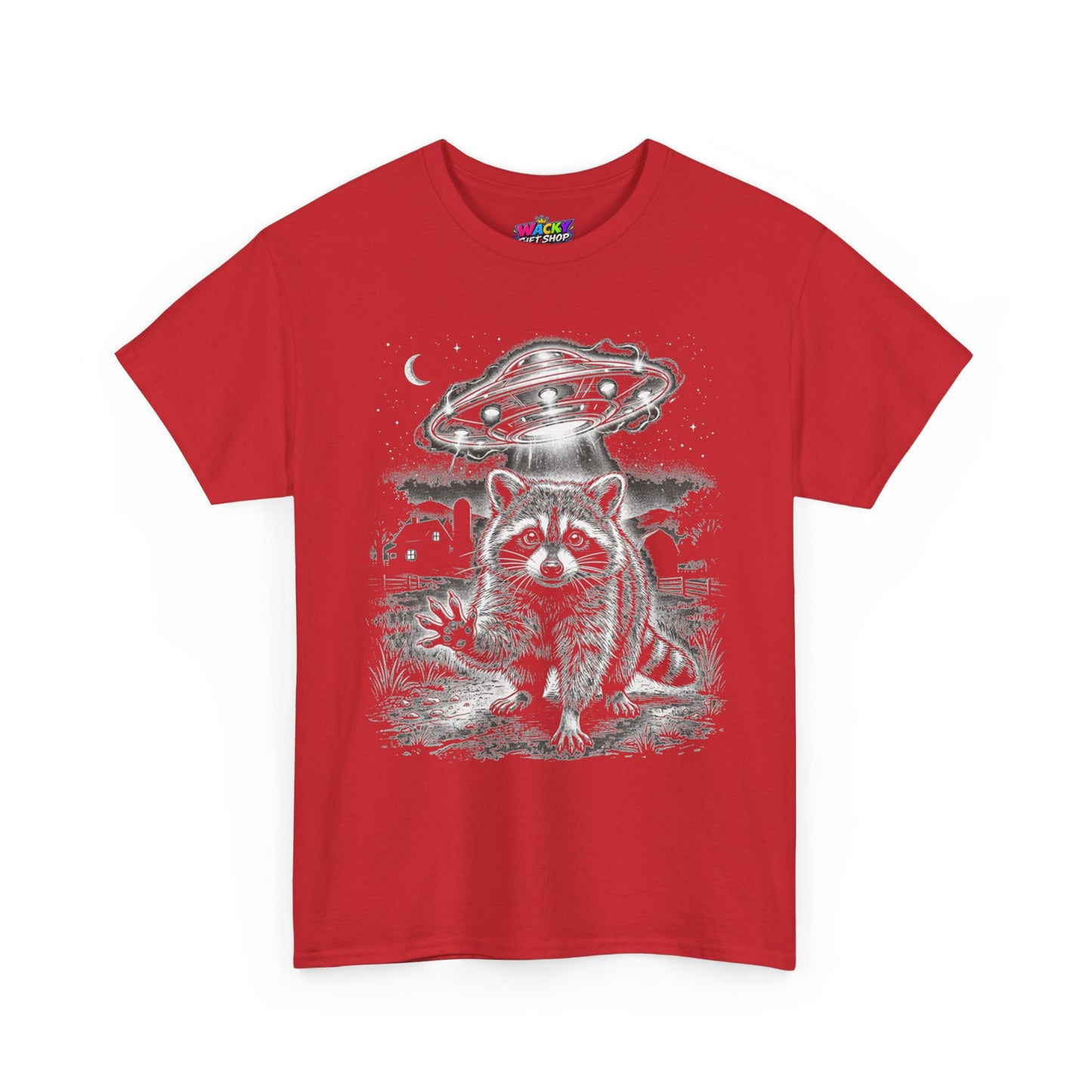 Take Me With You Raccoon UFO T-Shirt