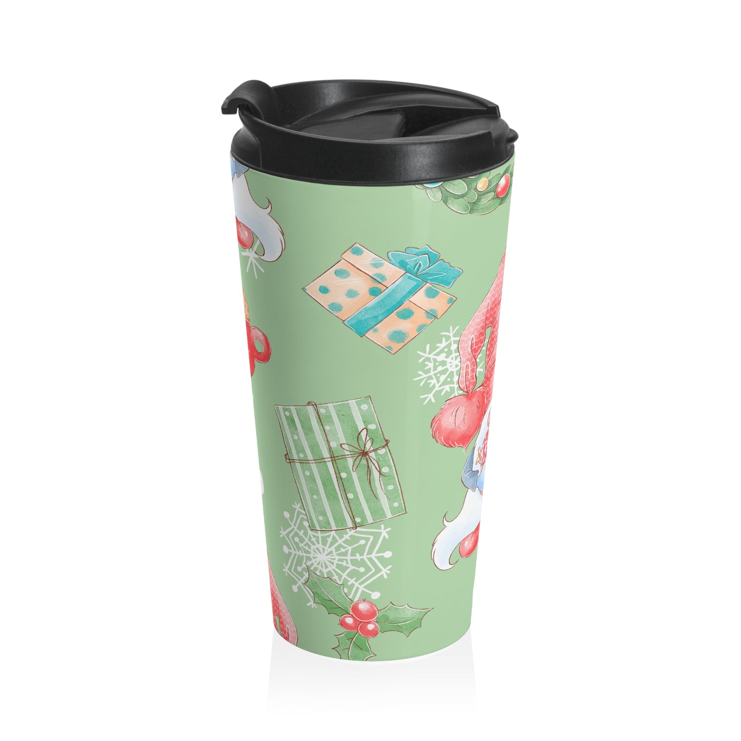 Christmas Gnome Treats Travel Mug