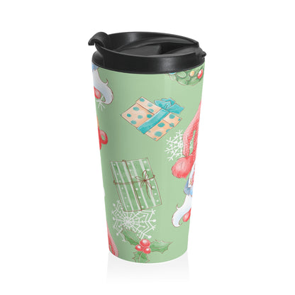 Christmas Gnome Treats Travel Mug