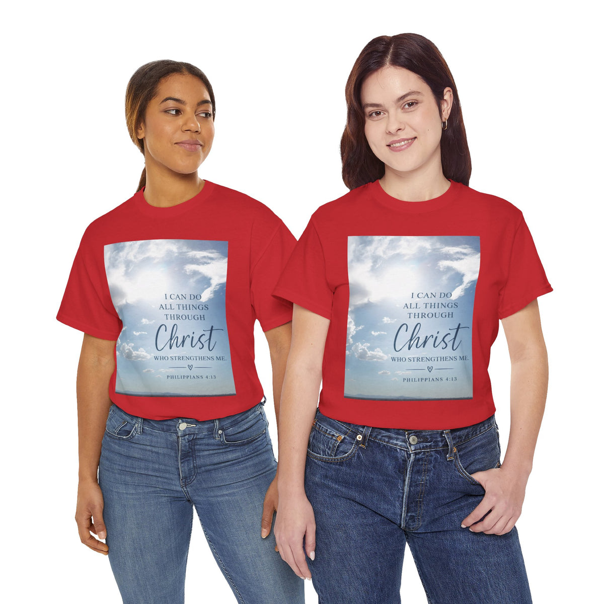 Through Christ Philippians 4:13 Christian T-Shirt