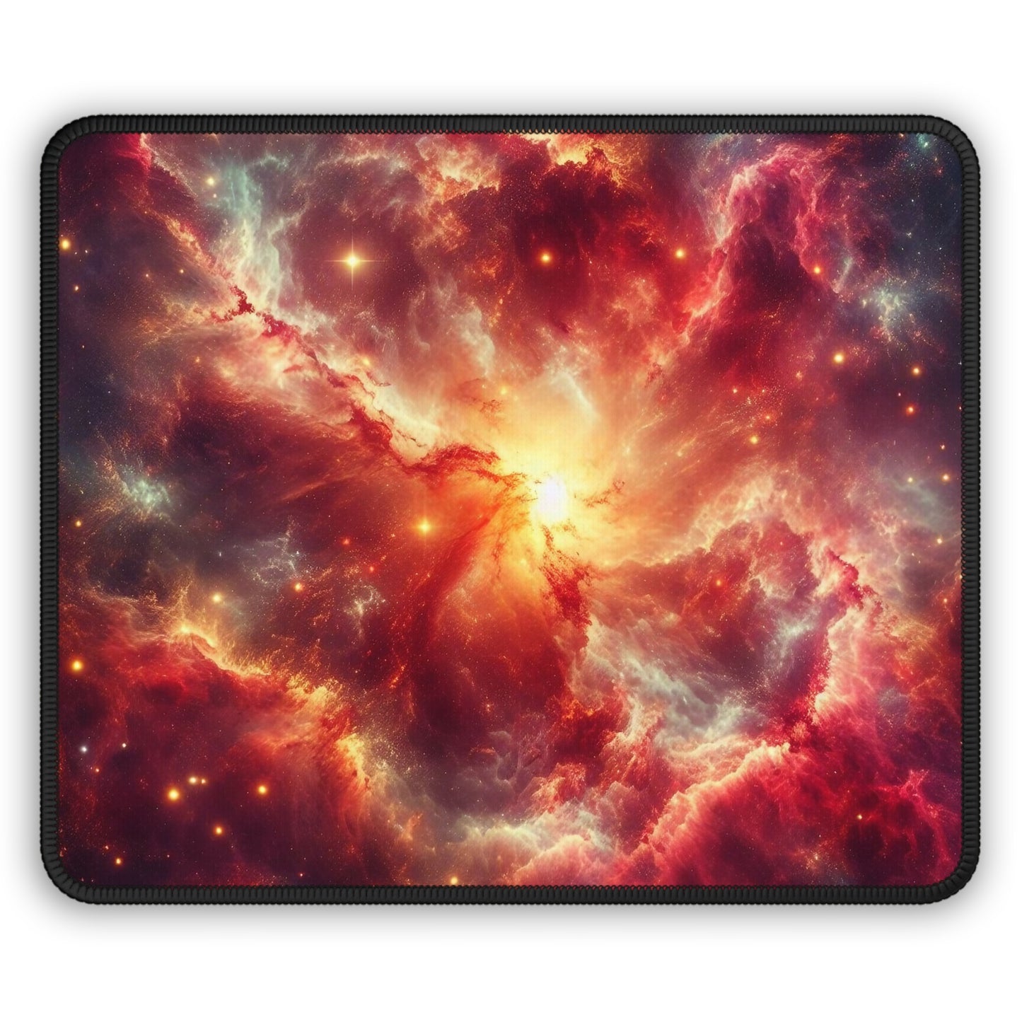 Crimson Supernova Burst Mouse Pad