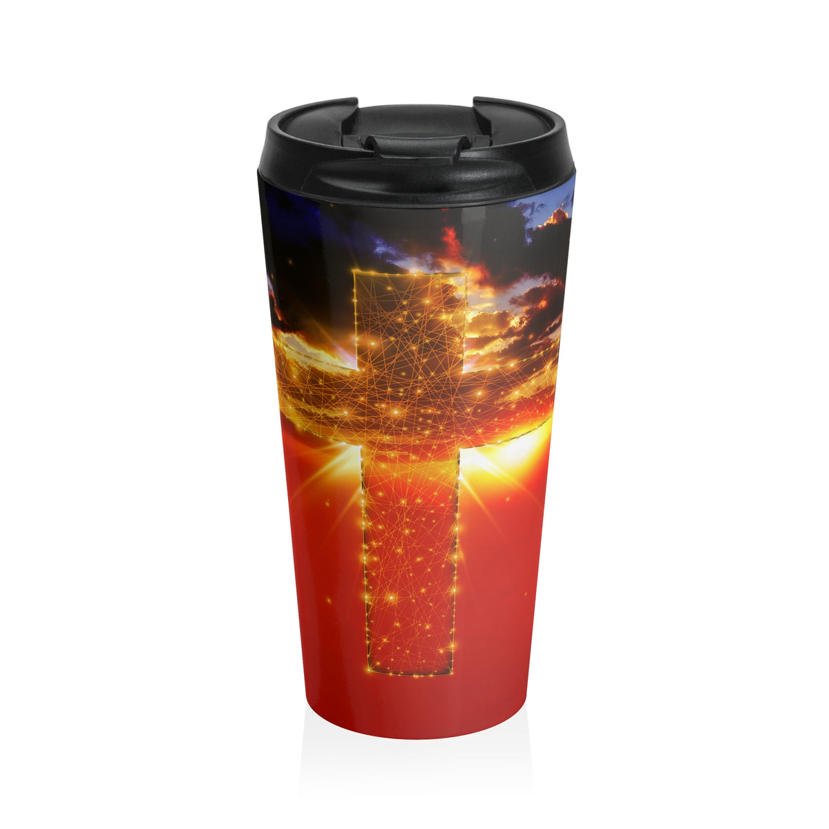 Faith Over Fear Cross Stainless Steel Travel Mug