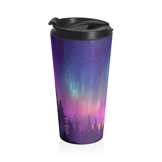 Northern Lights Mug – 15oz Stainless Steel Travel Cup