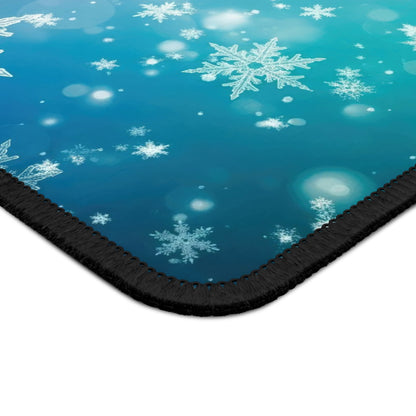 Aurora Snowfall Glow Mouse Pad