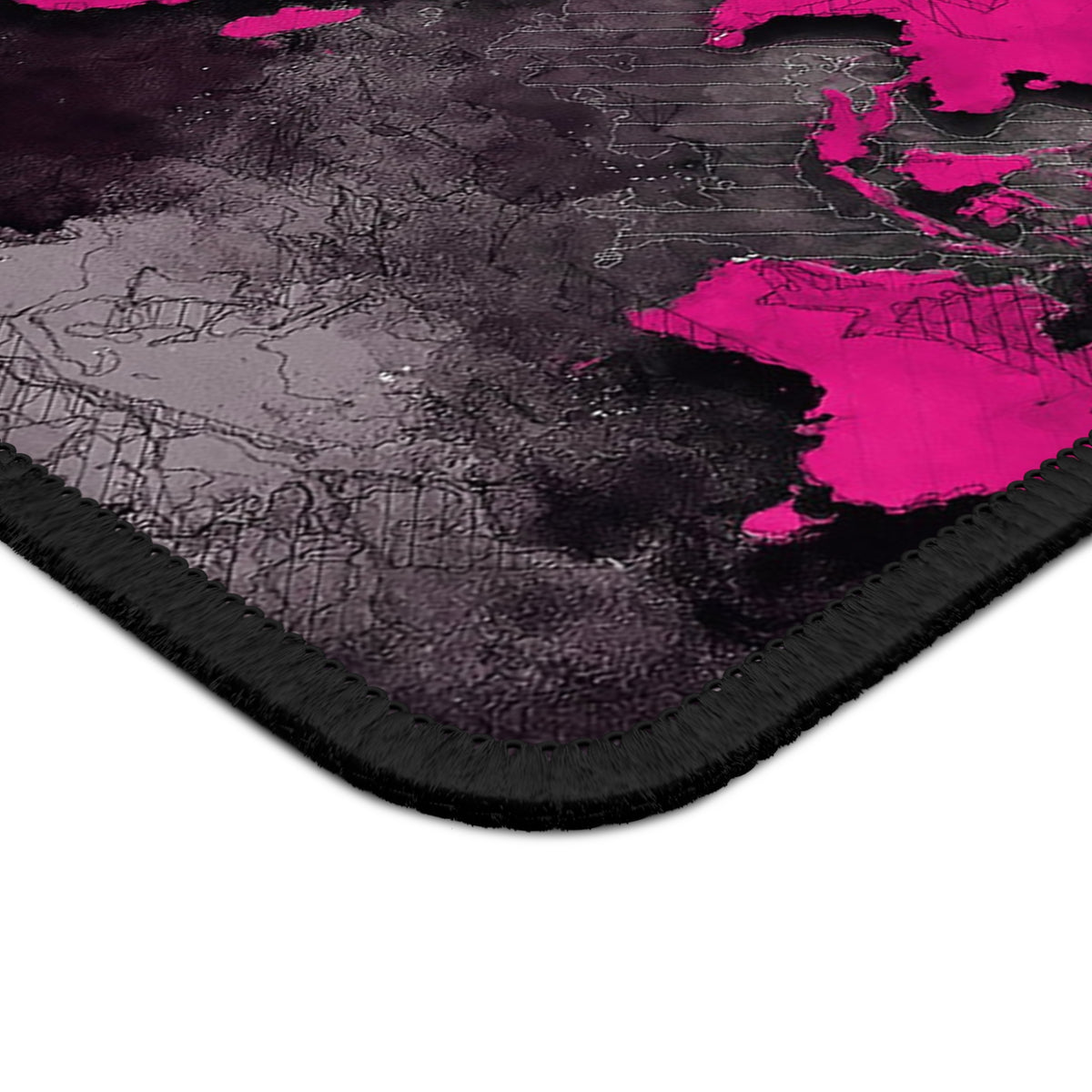 Pink World Map Mouse Pad