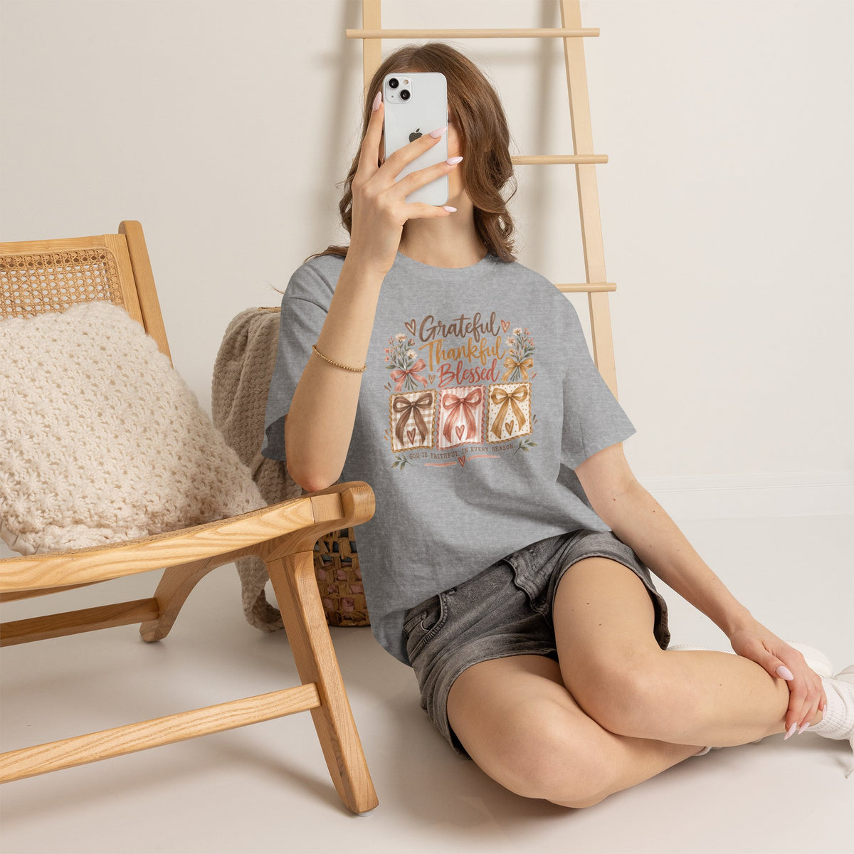 Grateful Thankful Blessed Christian T-Shirt