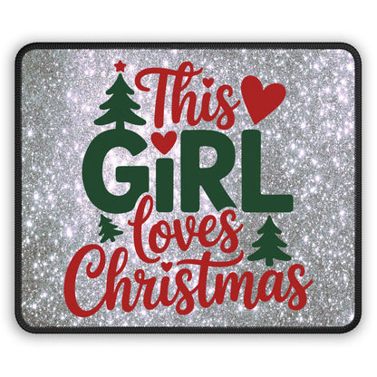 This Girl Loves Christmas Mouse Pad