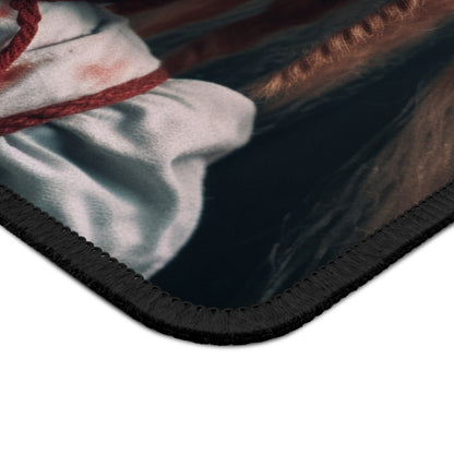 Stitched Smile Horror Doll Mouse Pad