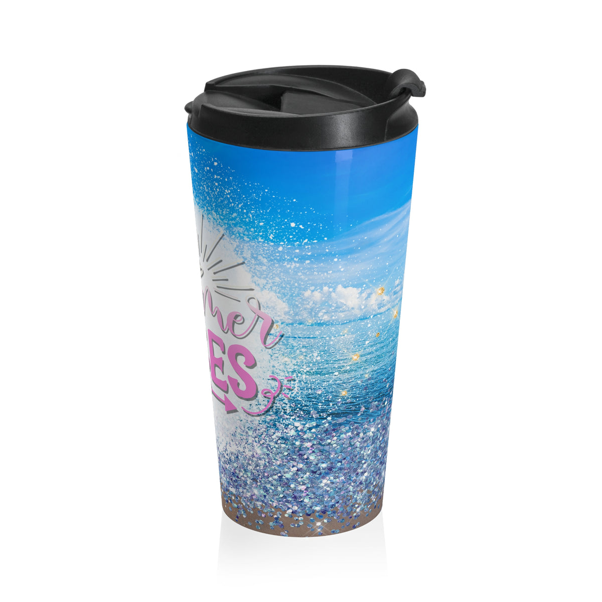 Summer Vibes Stainless Steel Travel Mug