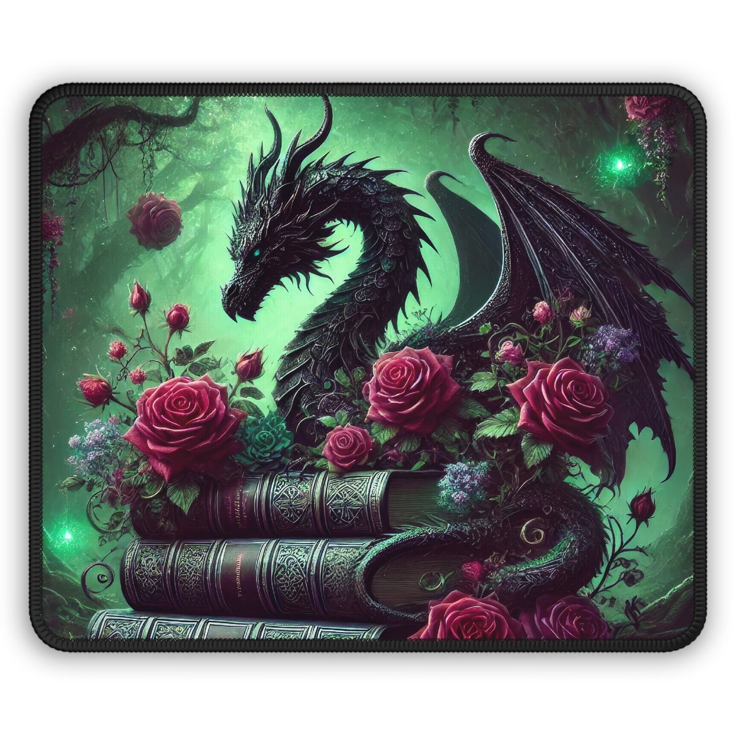Enchanted Dragon Library Mouse Pad