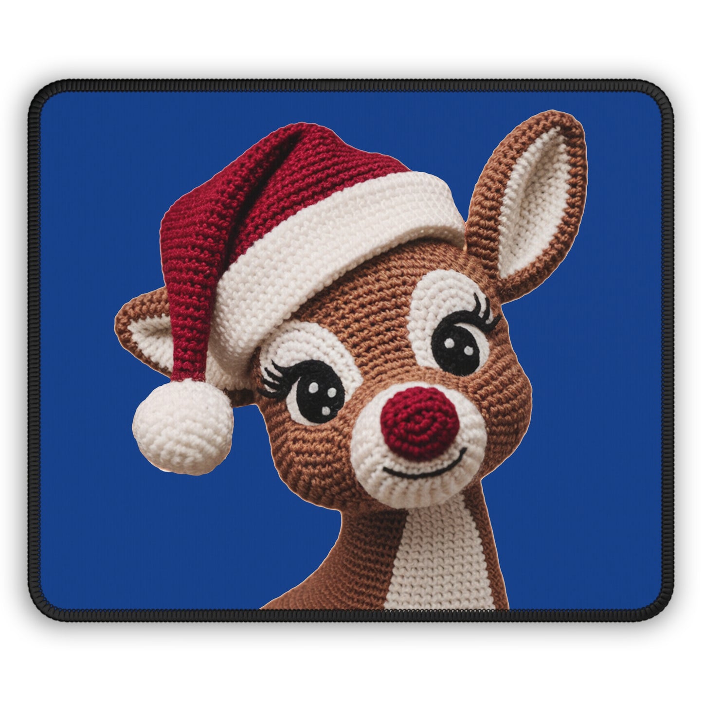 Crochet Reindeer Santa Mouse Pad