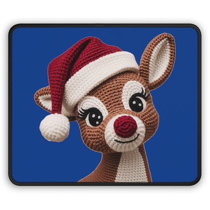 Crochet Reindeer Santa Mouse Pad