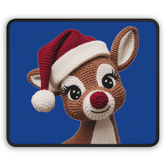Crochet Reindeer Santa Mouse Pad