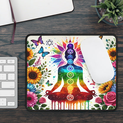 Rainbow Chakra Meditation Mouse Pad