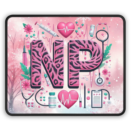 Nurse Practitioner (NP) Pink Leopard Mouse Pad