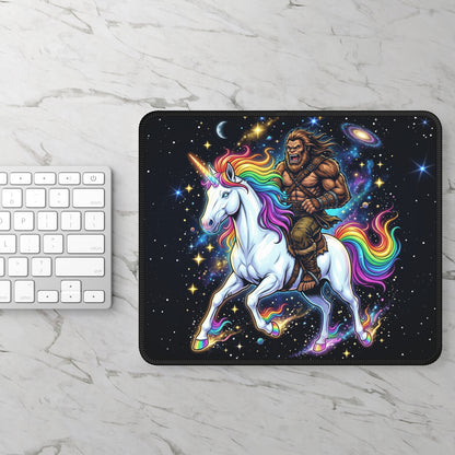 Bigfoot Riding a Unicorn Mouse Pad