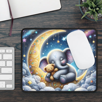Moonlit Elephant Dreams Mouse Pad