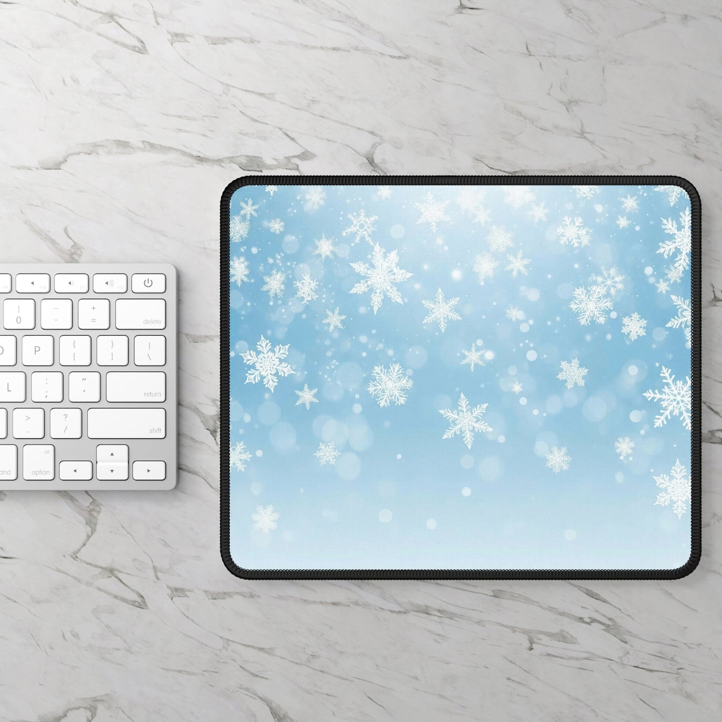 Soft Snowfall Serenity Mouse Pad